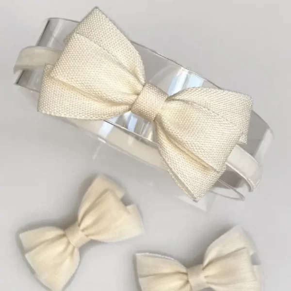 Medvilninė trigubo kaspinėlio galvajuostė